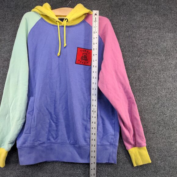 Teddy Fresh Men's Hoodie Sweatshirt Small Long Sleeve Multi Colorblock Cotton - Picture 11 of 13